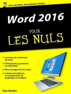 cover image of Word 2016 pour les Nuls poche